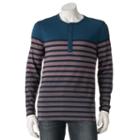 Men's Silver Lake Enzyme Washed Striped Henley, Size: Small, Blue