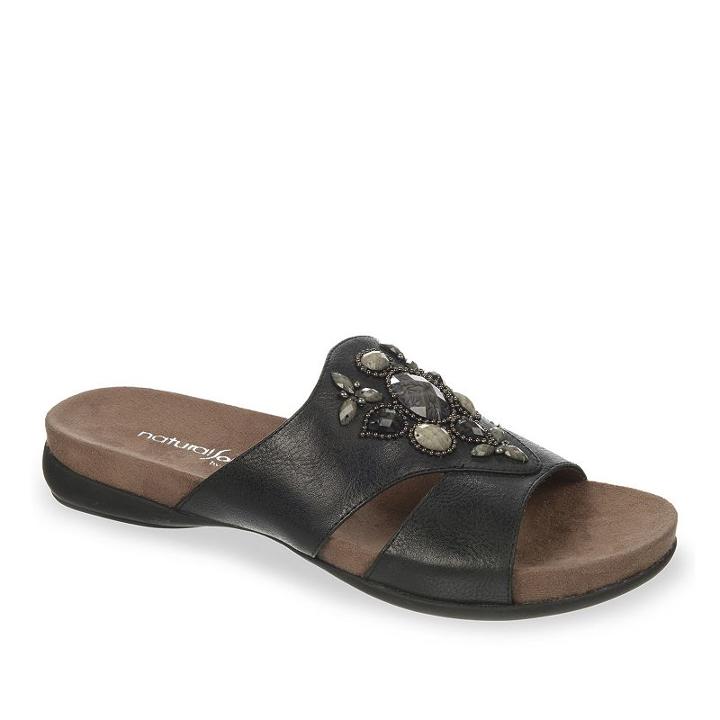 Naturalsoul By Naturalizer Amethyst Women's Slip-on Sandals, Size: Medium (7.5), Black