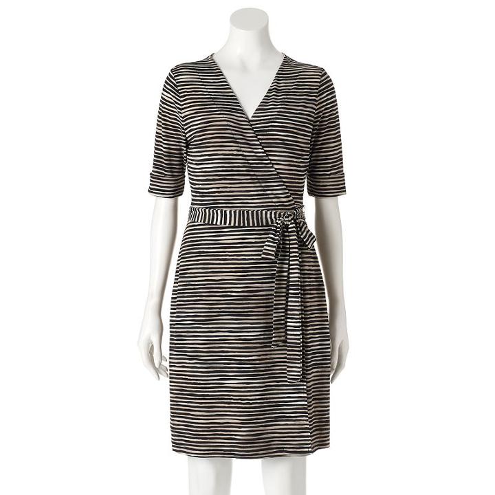 Apt. 9, Women's &reg; Faux-wrap Dress, Size: Xs, Oxford