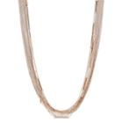 Jennifer Lopez Long Bar Link Multi Strand Chain Necklace, Women's, Light Pink