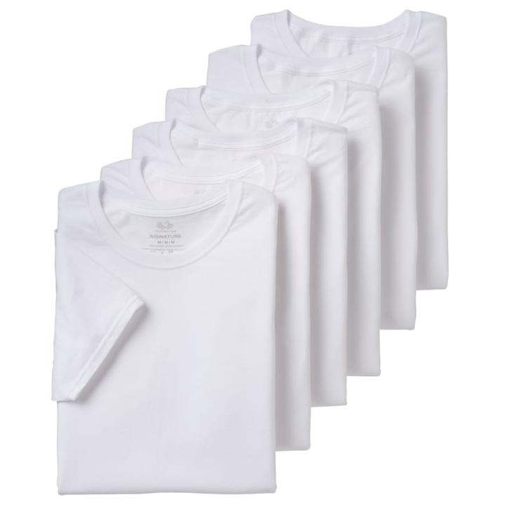 Big & Tall Men's Fruit Of The Loom 6-pack Crewneck Tees, Size: Xxl, White