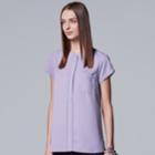 Women's Simply Vera Vera Wang Essential Popover Top, Size: Large, Med Purple