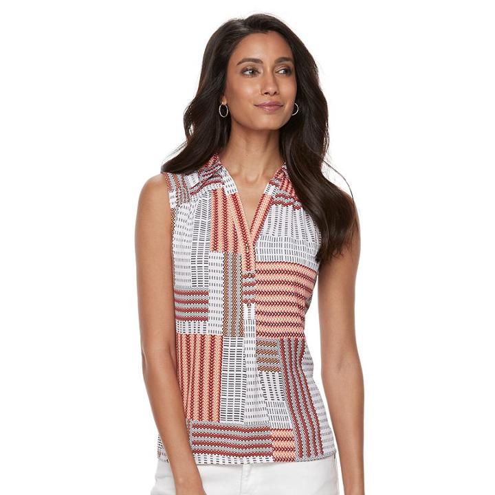 Petite Dana Buchman Smocked High-low Tank, Women's, Size: Xl Petite, Red