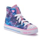 Skechers Twinkle Toes Studded Steps Girls' Light-up High-top Sneakers, Girl's, Size: 2, Blue Other