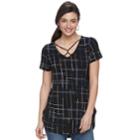 Women's Apt. 9&reg; Strappy Twist Tunic, Size: Large, Oxford