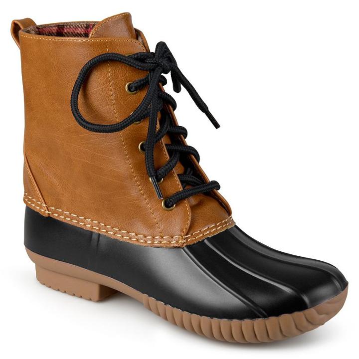 Journee Collection Rada Women's Water-resistant Duck Boots, Girl's, Size: Medium (6), Brown