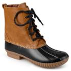 Journee Collection Rada Women's Water-resistant Duck Boots, Girl's, Size: Medium (6), Brown
