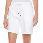 Women's Croft & Barrow&reg; Knit Bermuda Shorts, Size: Large, White