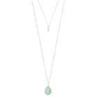 Lc Lauren Conrad Mint Green Teardrop Pendant Layered Necklace, Women's