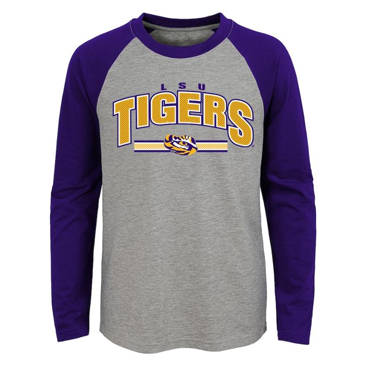 Boys 4-18 Lsu Tigers Audible Tee, Size: 8-10, Grey