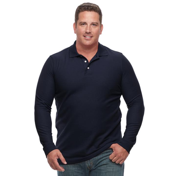 Big & Tall Croft & Barrow&reg; Classic-fit Stretch Performance Pique Polo, Men's, Size: 4xb, Blue