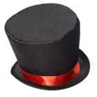 Adult Mad Hatter Costume Top Hat, Black