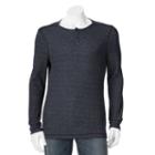 Big & Tall Apt. 9&reg; Modern-fit Waffle-weave Thermal Henley, Men's, Size: 3xl Tall, Blue