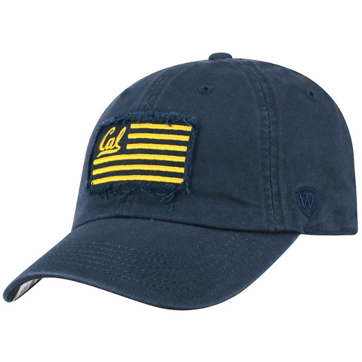 Adult Top Of The World Cal Golden Bears Flag Adjustable Cap, Men's, Blue (navy)