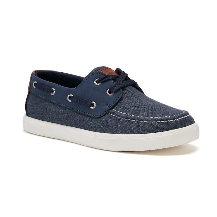 Sonoma Goods For Life&trade; Boys' Boat Shoes, Size: 2, Blue (navy)