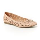 Unionbay Waldorf Women's Perforated Floral Flats, Size: 10, Brown
