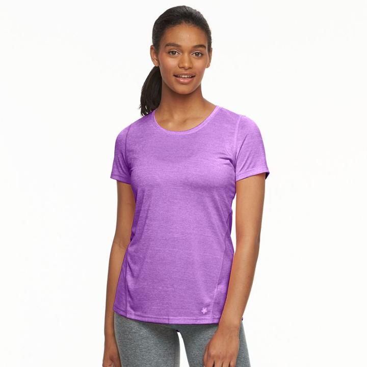 Women's Tek Gear&reg; Performance Base Layer Tee, Size: Small, Med Purple
