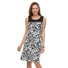 Women's Perceptions Floral Shift Dress, Size: Regular, Oxford