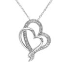 Stella Grace 1/4 Carat T.w. Diamond Sterling Silver Heart Pendant Necklace, Women's, Size: 18, White