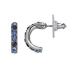 Simply Vera Vera Wang Blue Half Hoop Earrings, Women's