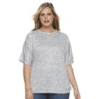 Plus Size Croft & Barrow&reg; Dolman Ruched Top, Women's, Size: 2xl, Blue Other