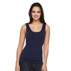 Women's Apt. 9&reg; Seamless Scoopneck Tank, Size: L/xl, Blue (navy)