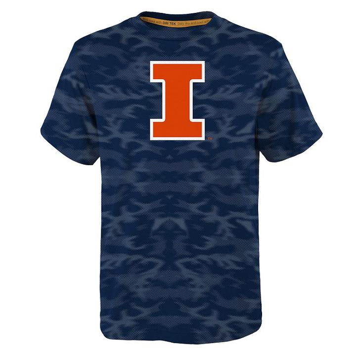 Boys 4-7 Illinois Fighting Illini Vector Dri-tek Tee, Size: L 7, Blue (navy)