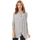 Women's Apt. 9&reg; Button Wrap Top, Size: Xl, Light Grey
