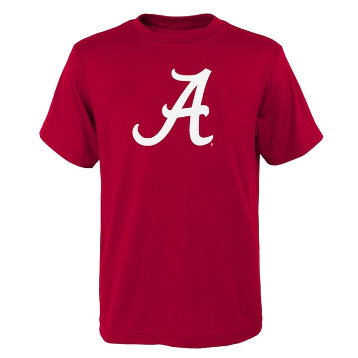 Boys 4-18 Alabama Crimson Tide Primary Logo Tee, Size: 6-7, Dark Red