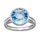 Blue Topaz Sterling Silver Ring, Women's, Size: 8