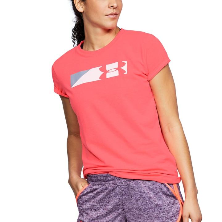 Women's Under Armour Sportstyle Branded Graphic Tee, Size: Medium, Brt Orange