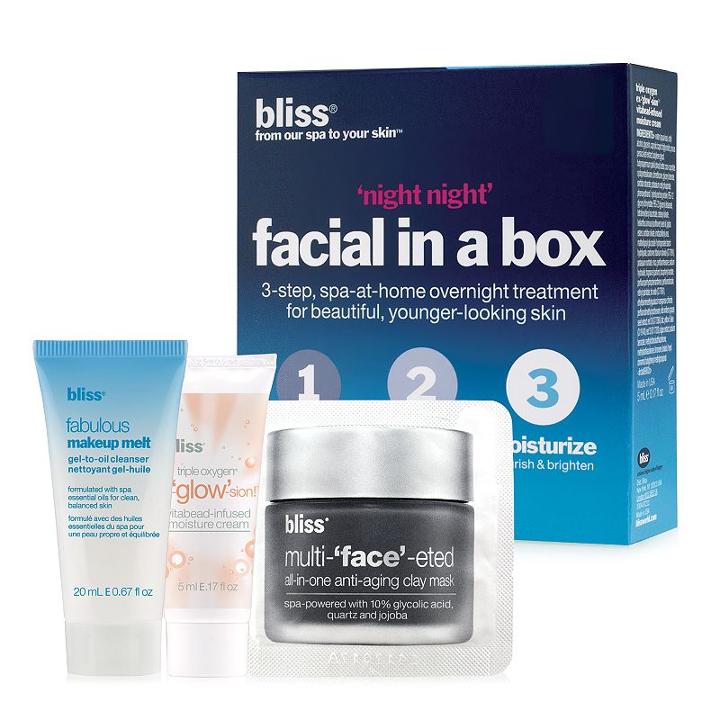 Bliss Night Night Facial In A Box Skin Care Set, Multicolor