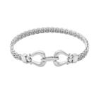 Sterling Silver Horseshoe Wheat Multistrand Bracelet, Women's, Size: 7.5, Grey