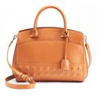 Jennifer Lopez Heather Embossed Satchel, Women's, Brown Oth