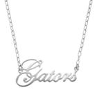 Fiora Sterling Silver Florida Gators Necklace, Women's, Size: 16, Grey