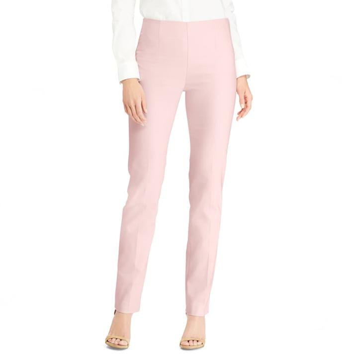 Women's Chaps Straight-leg Pull-on Pants, Size: 14, Pink