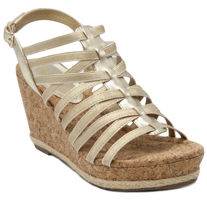 Sugar Jurassic 2 Women's Platform Wedge Sandals, Size: Medium (7.5), Yellow