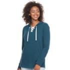 Juniors' So&reg; Lace-up Tunic Hoodie, Teens, Size: Xl, Dark Blue