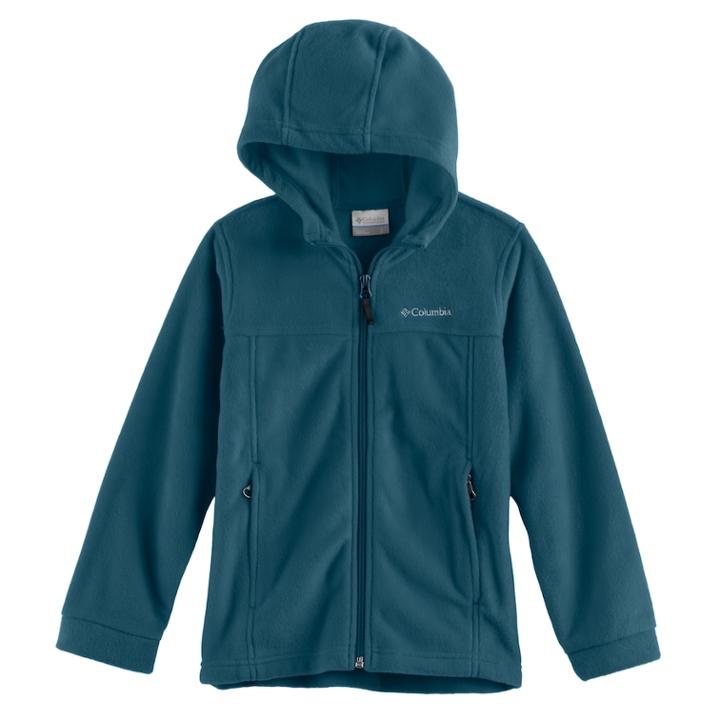 Boys 4-7 Columbia Zip-up Fleece Hoodie, Size: 6-7, Dark Blue