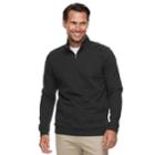Men's Croft & Barrow&reg; Classic-fit Quarter-zip Fleece Pullover, Size: Medium, Black