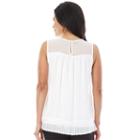 Ab Studio, Women's Pleated-hem Tank, Size: Xlrg Av/rg, White