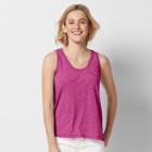 Women's Sonoma Goods For Life&trade; Solid Scoopneck Tank, Size: Large, Dark Pink