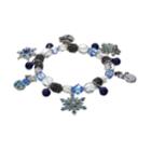 Snowflake, Snowman & Jingle Bell Charm Stretch Bracelet, Women's, Multicolor