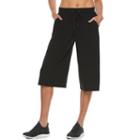 Women's Tek Gear&reg; Drawstring Capri Culottes, Size: Small, Black