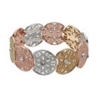 Lc Lauren Conrad Tri Tone Medallion Stretch Bracelet, Women's