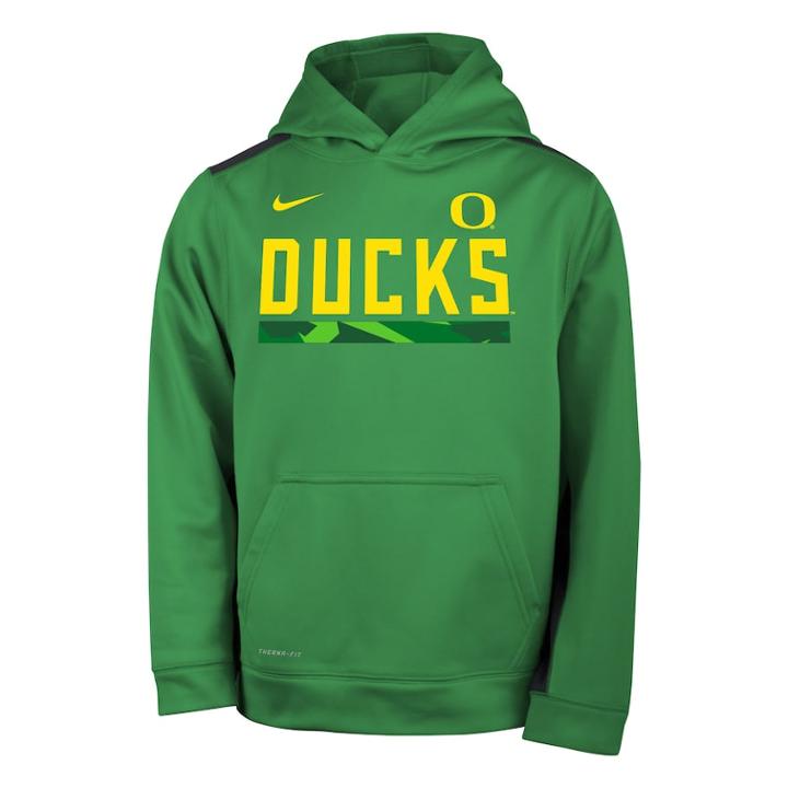 Boys 8-20 Nike Oregon Ducks Therma-fit Hoodie, Size: S 8, Green