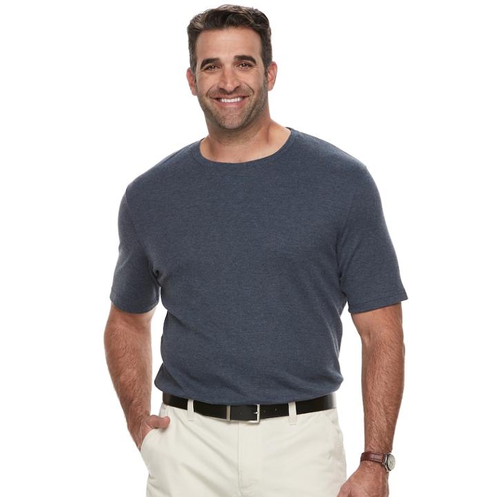 Big & Tall Croft & Barrow&reg; Classic-fit Easy-care Crewneck Tee, Men's, Size: 3xl Tall, Blue (navy)