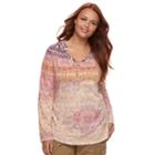 Plus Size Sonoma Goods For Life&trade; Essential V-neck Tee, Women's, Size: 1xl, Med Orange
