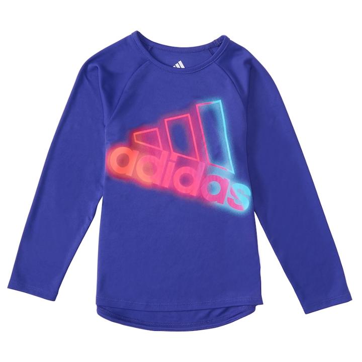 Toddler Girl Adidas Neon Lights Graphic Tee, Size: 2t, Drk Purple