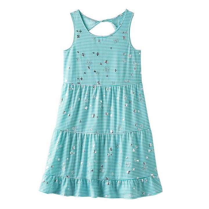 Girls 7-16 & Plus Size So&reg; Twist Back Patterned Skater Dress, Girl's, Size: Xxl/16, Oxford